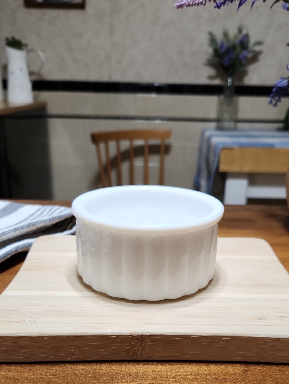 Hearth&Hand with Magnolia White Milk Glass Trinket Dish.